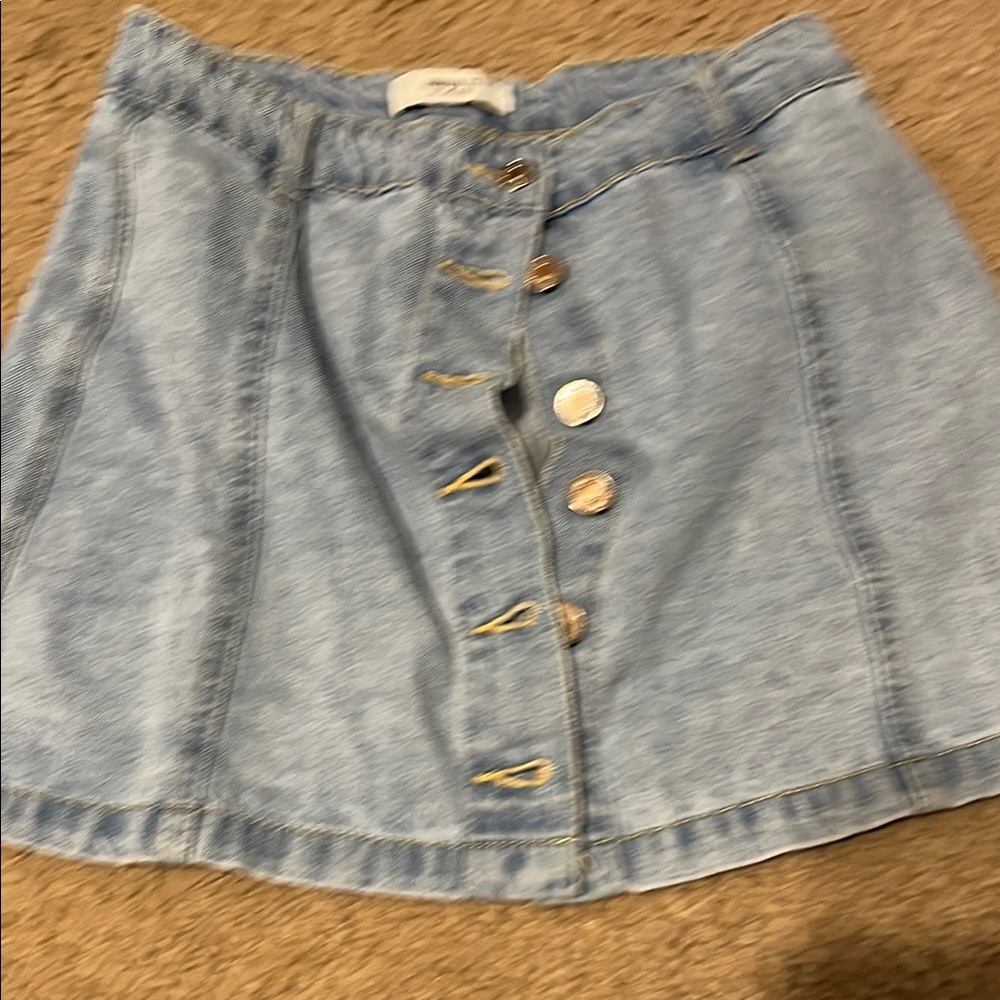 Forever 21 Blue Skater Mini Skirt